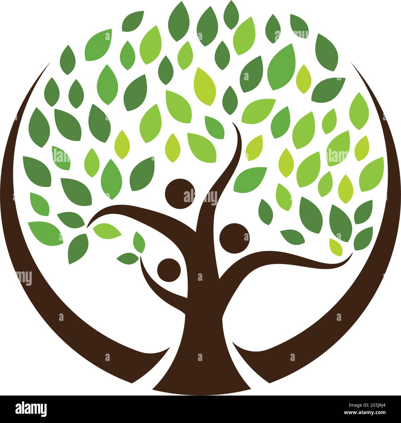 family tree ilustration logo template vector illustration Stock Vector ...