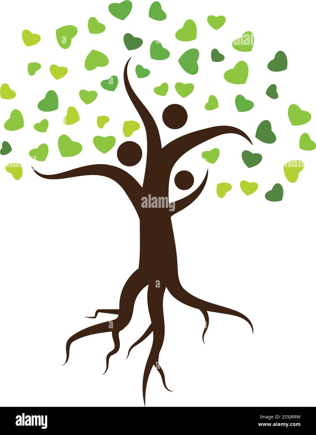 family tree ilustration logo template vector illustration Stock Vector ...