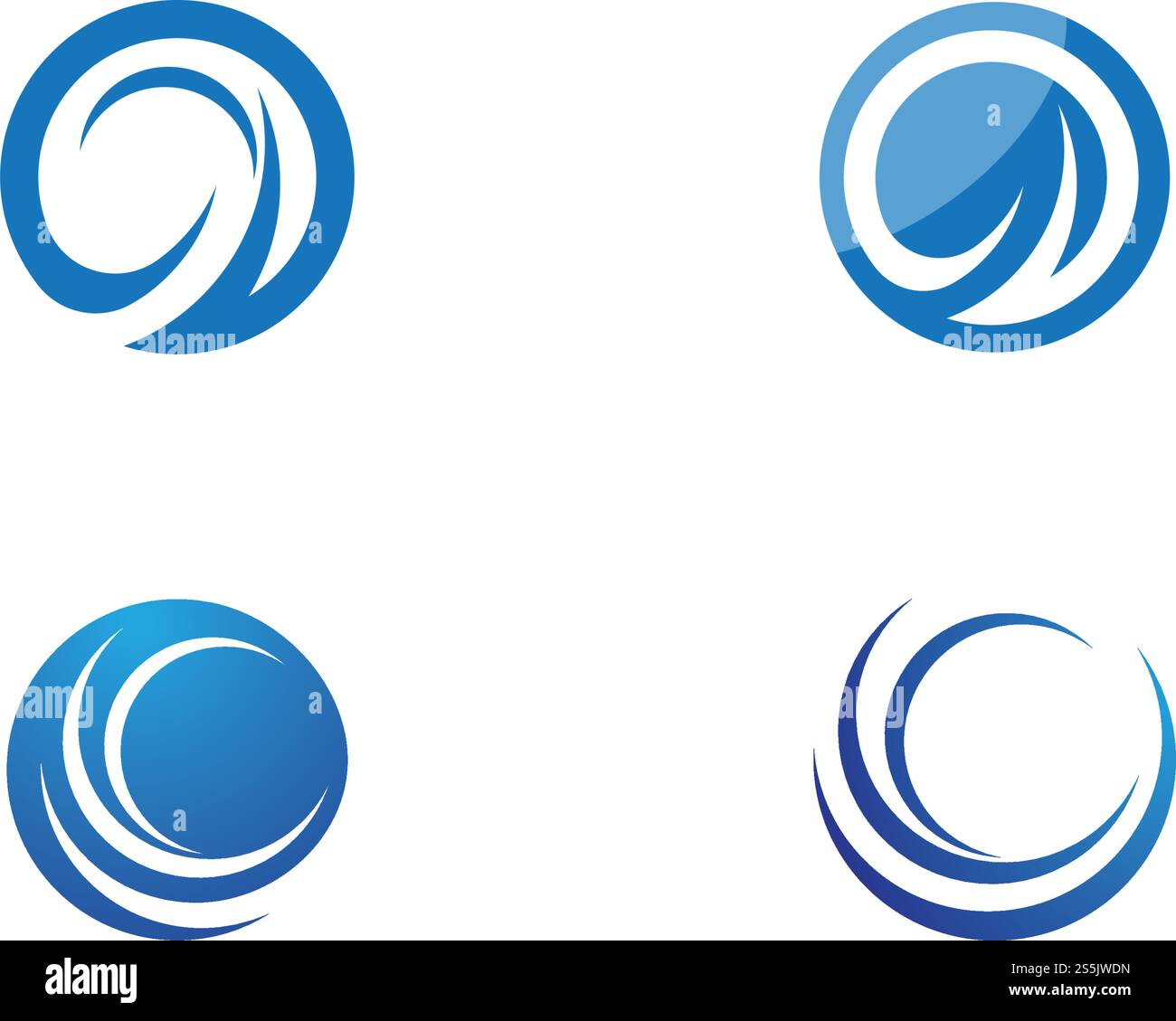 Circle Wave symbol and icon Logo Template vector Stock Vector Image ...