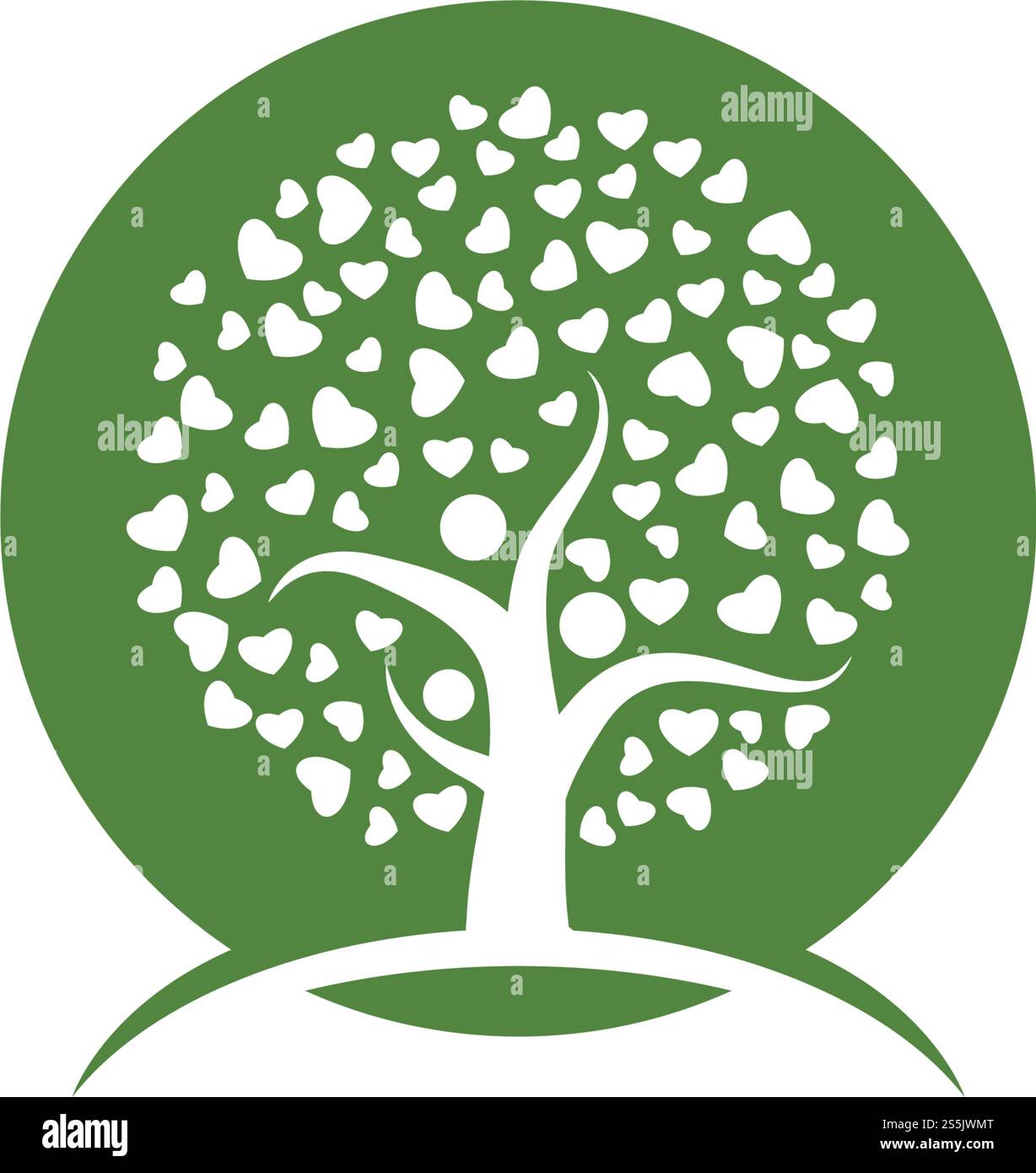 family tree ilustration logo template vector illustration Stock Vector ...