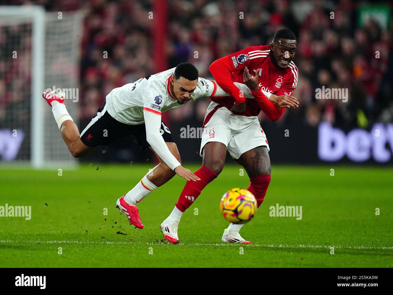 Nottingham Forest's Callum Hudson-Odoi gets past Liverpool's Trent ...