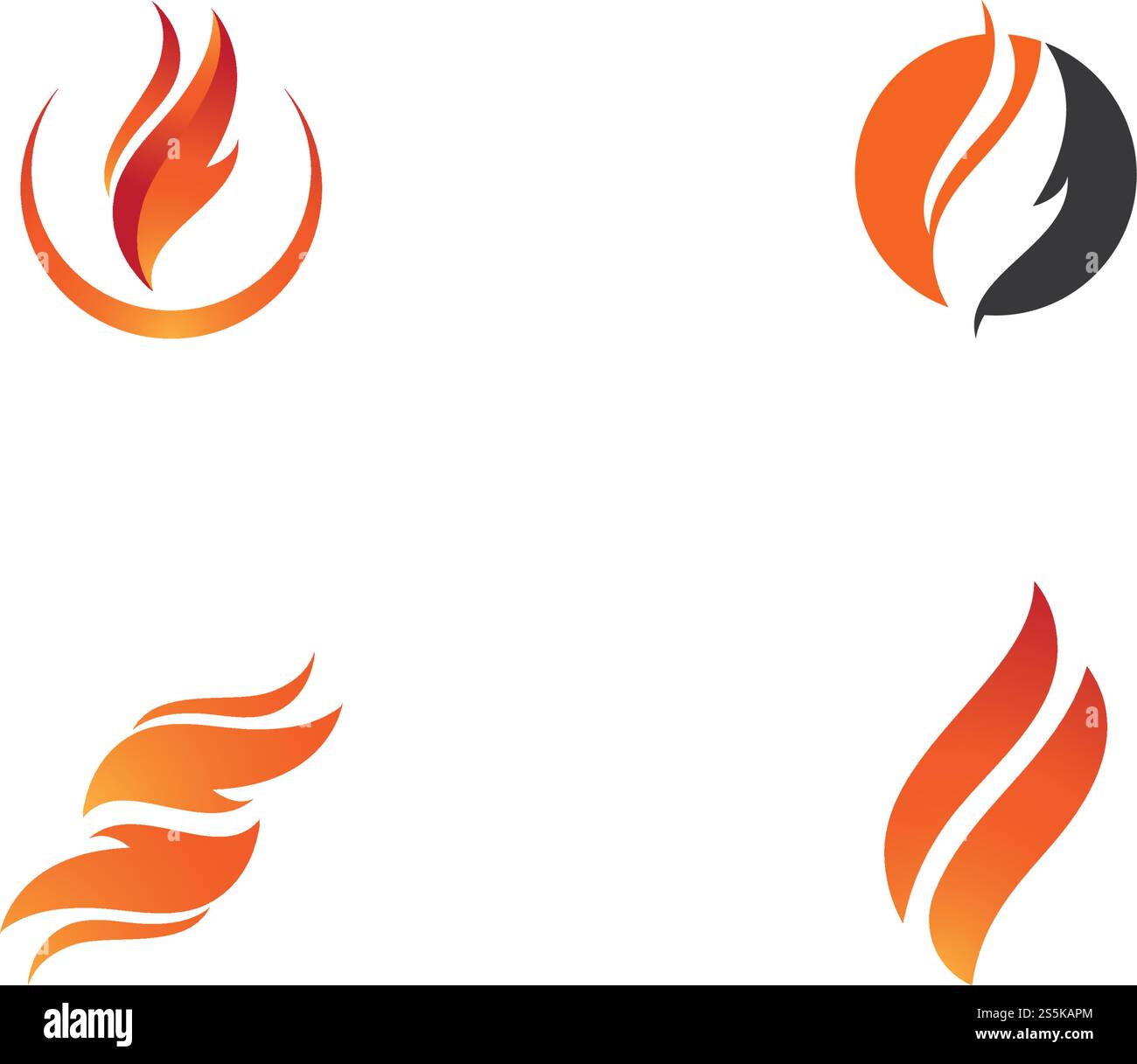 Fire flame Logo Template vector icon Oil, gas and energy logo concept ...