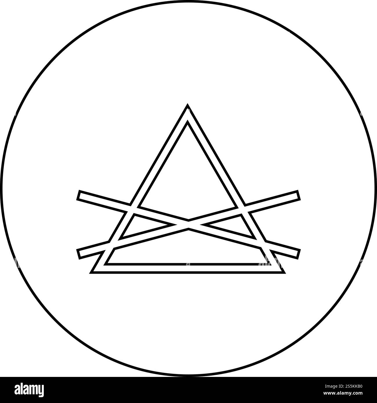 Prohibited Not allowed in circle round outline blackn Do not can ...