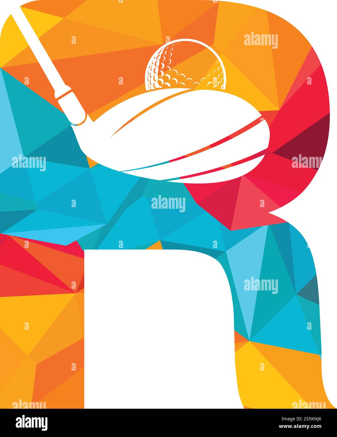 Initial letter R golf vector logo design. Golf club inspiration logo ...