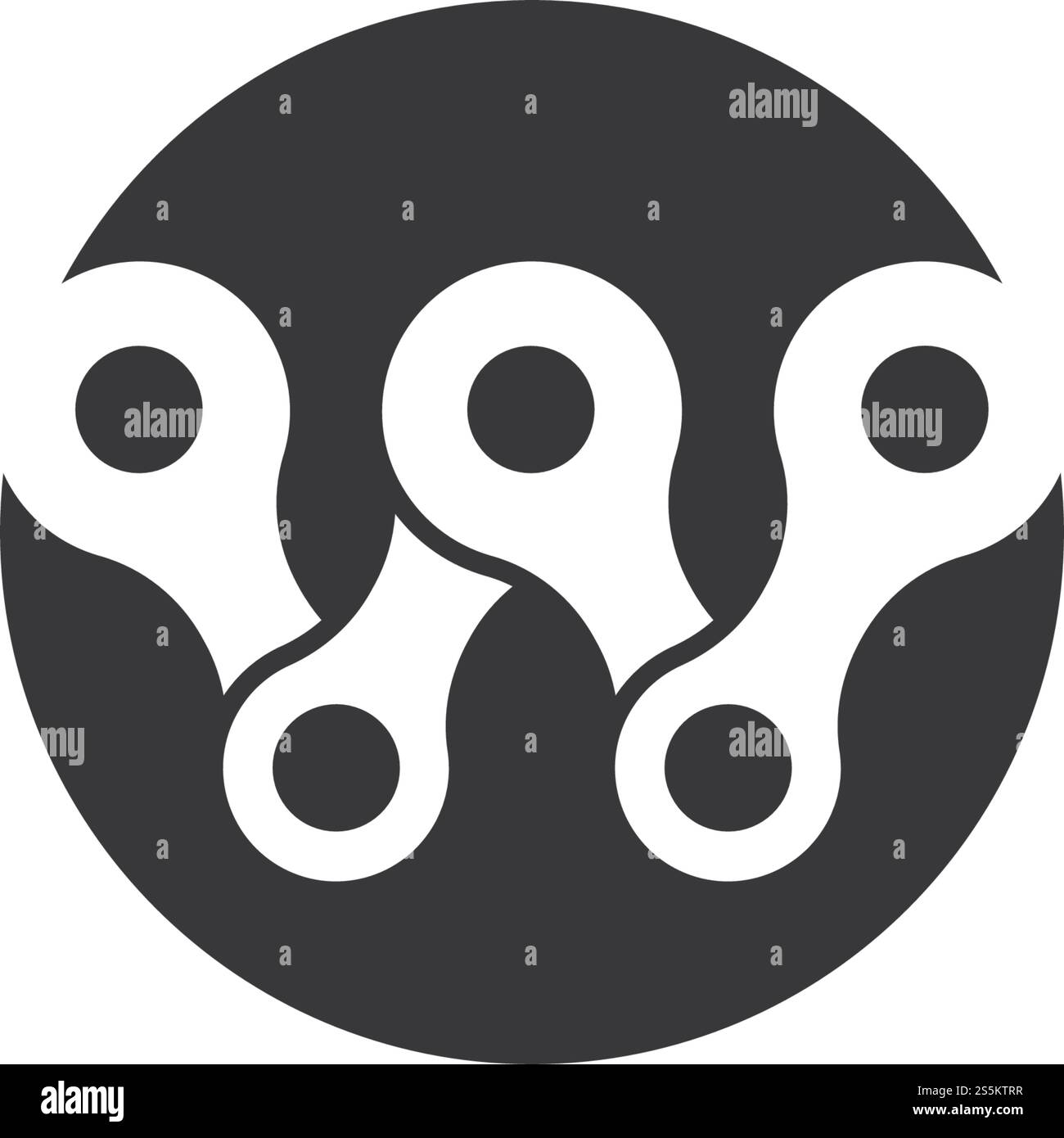 Business corporate abstract unity Chain logo design template Stock Vector