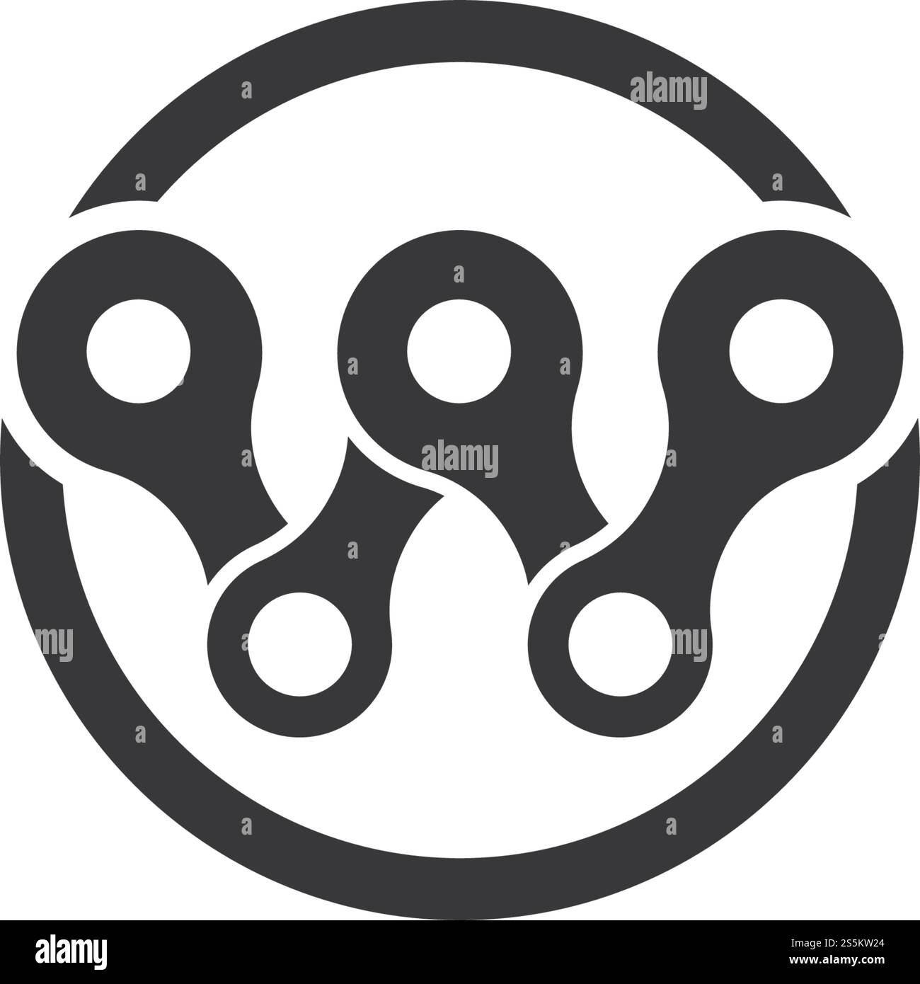 Business corporate abstract unity Chain logo design template Stock Vector