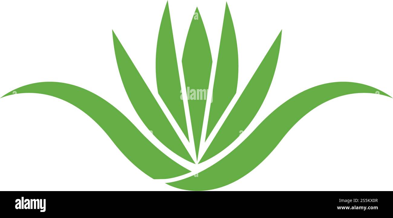 Aloe vera logo vector ilustration template Stock Vector