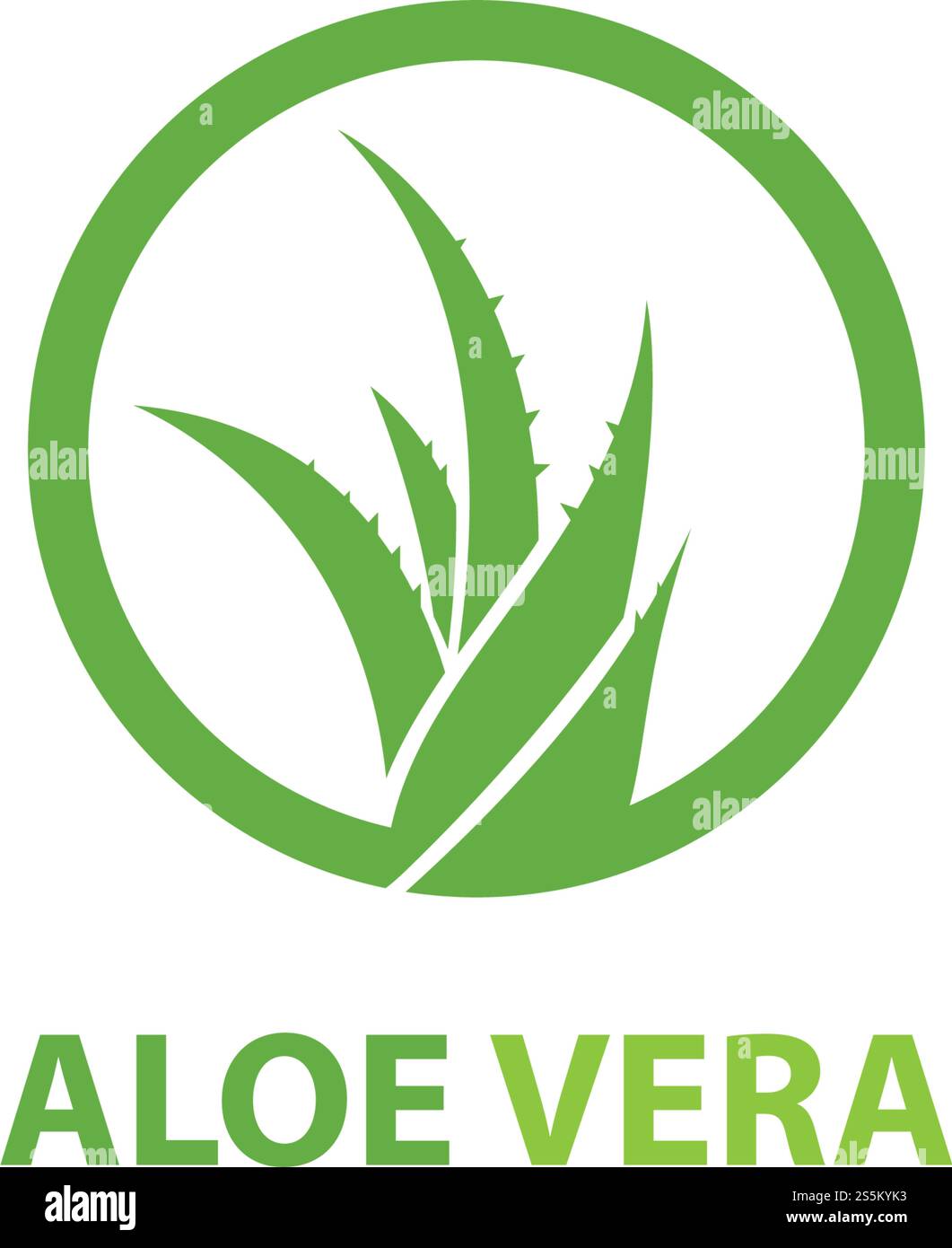 Aloe vera logo vector ilustration template Stock Vector