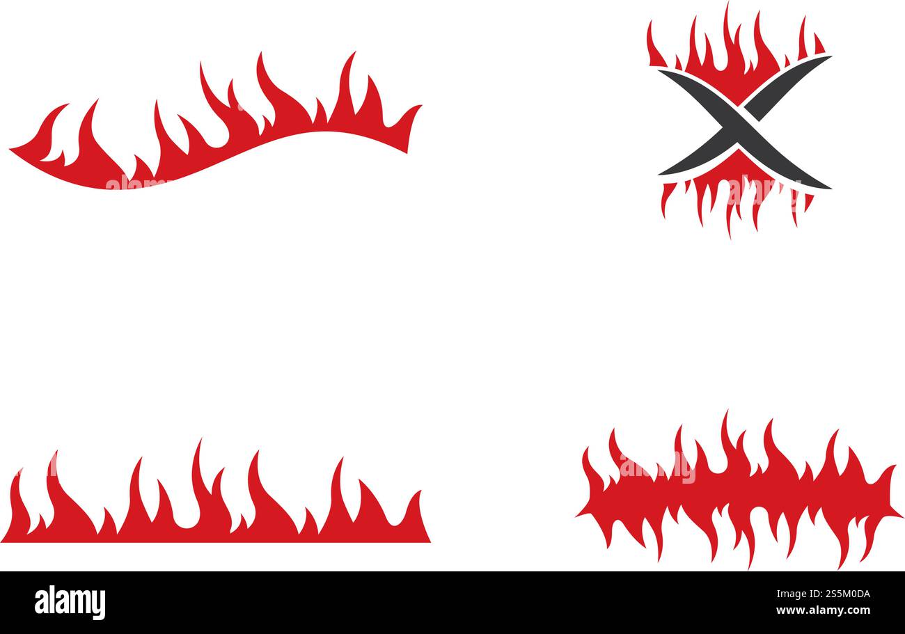 Fire flame ilustration vector Template Stock Vector Image & Art - Alamy