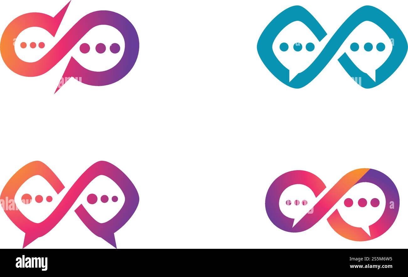 Speech bubble icon Logo template vector illustration Stock Vector Image ...