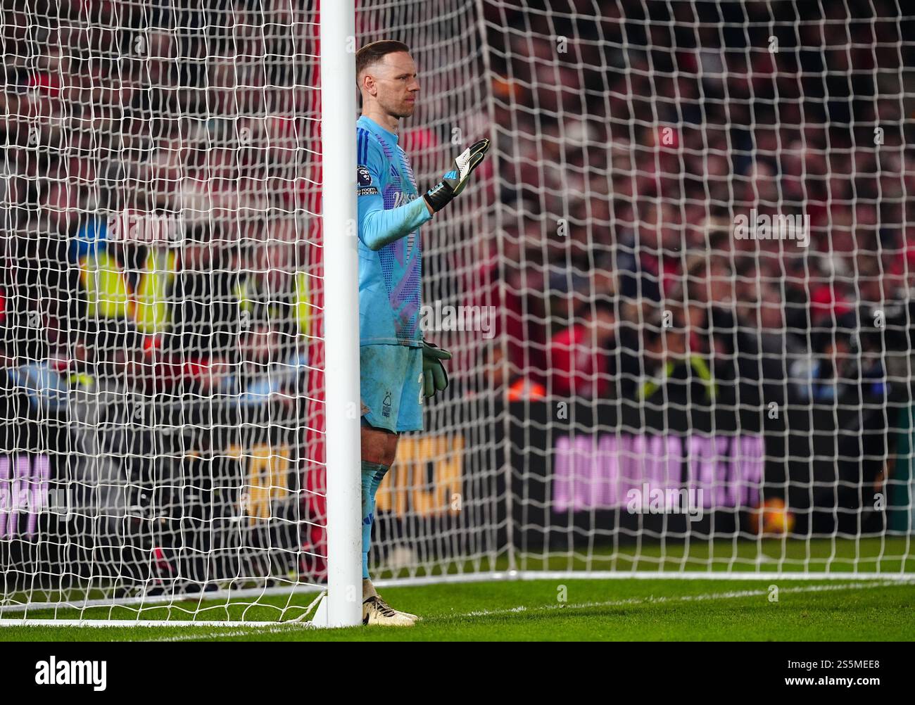 Nottingham Forest goalkeeper Matz Sels during the Premier League match at The City Ground