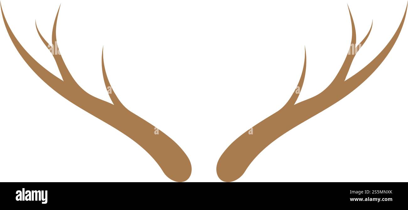 Antler Deer ilustration logo vector template Stock Vector