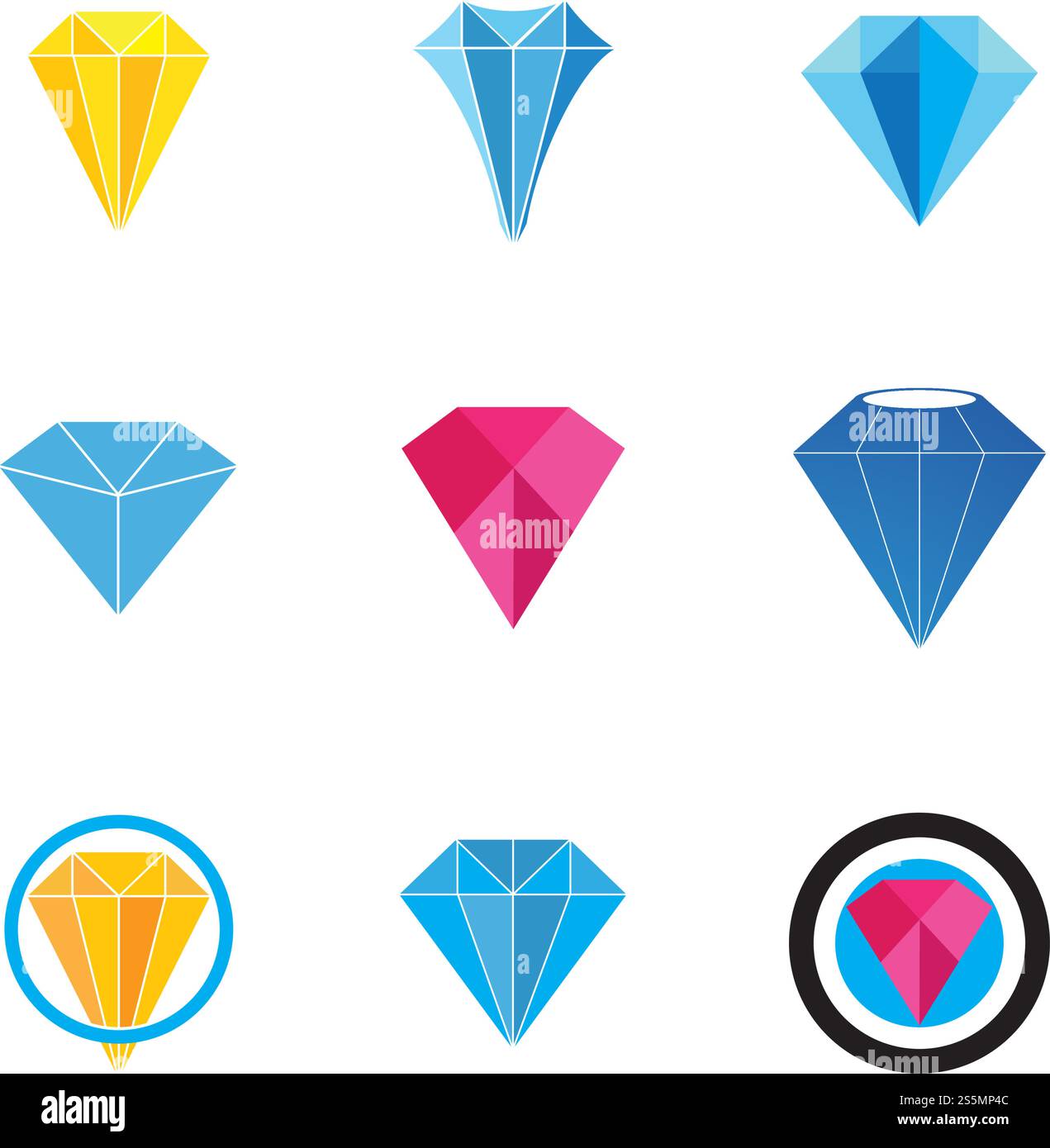 Diamond logo vector icon template Stock Vector Image & Art - Alamy