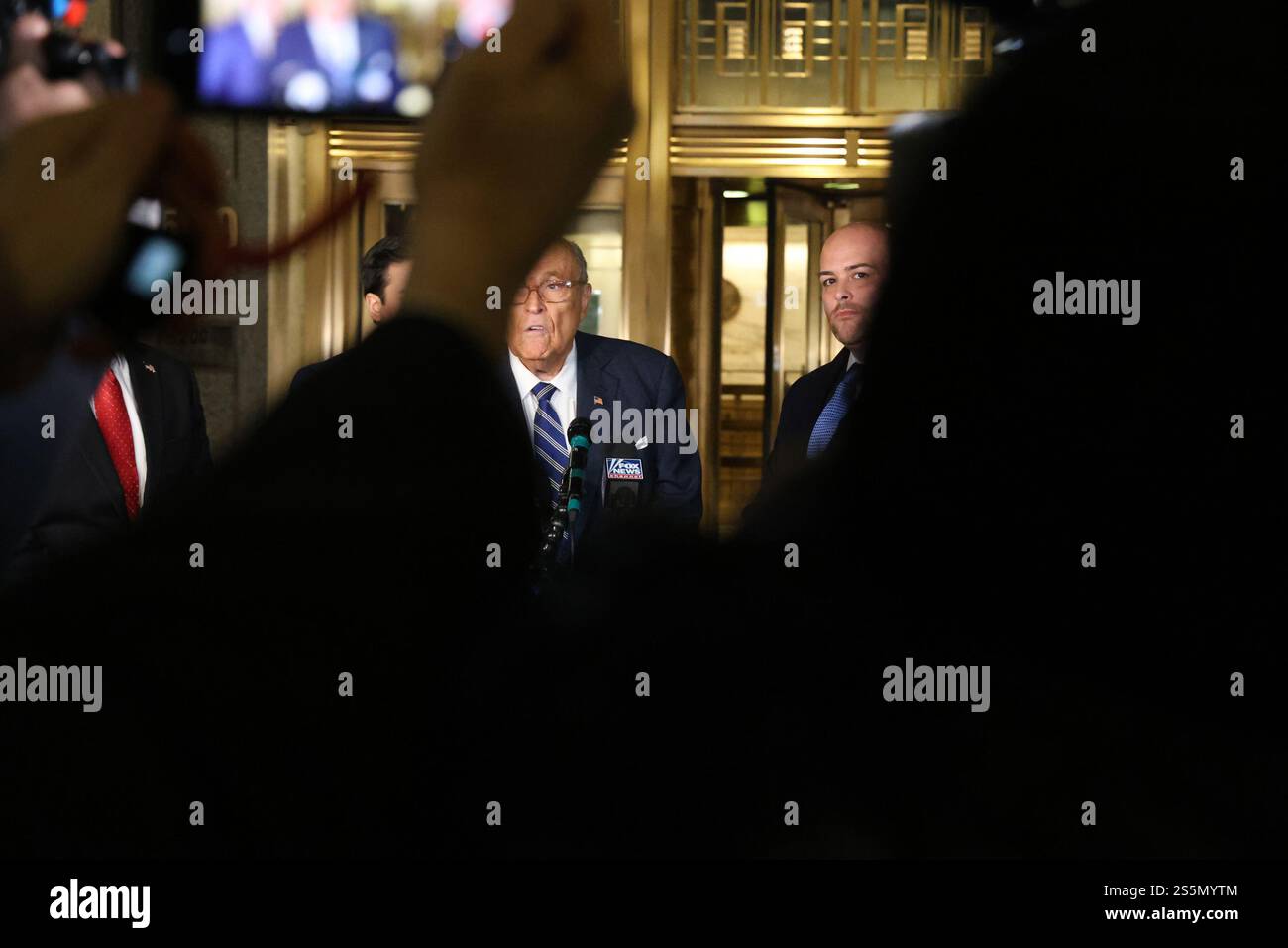 New York, USA. 03rd Jan, 2025. Former New York City Mayor Rudy Giuliani ...