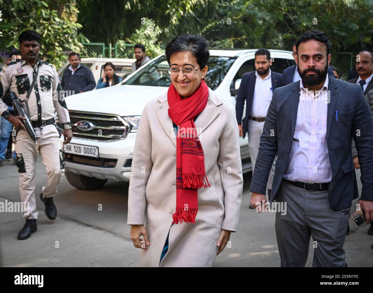 NEW DELHI, INDIA - JANUARY 14: AAP Candidate From Kalkaji Constituency ...