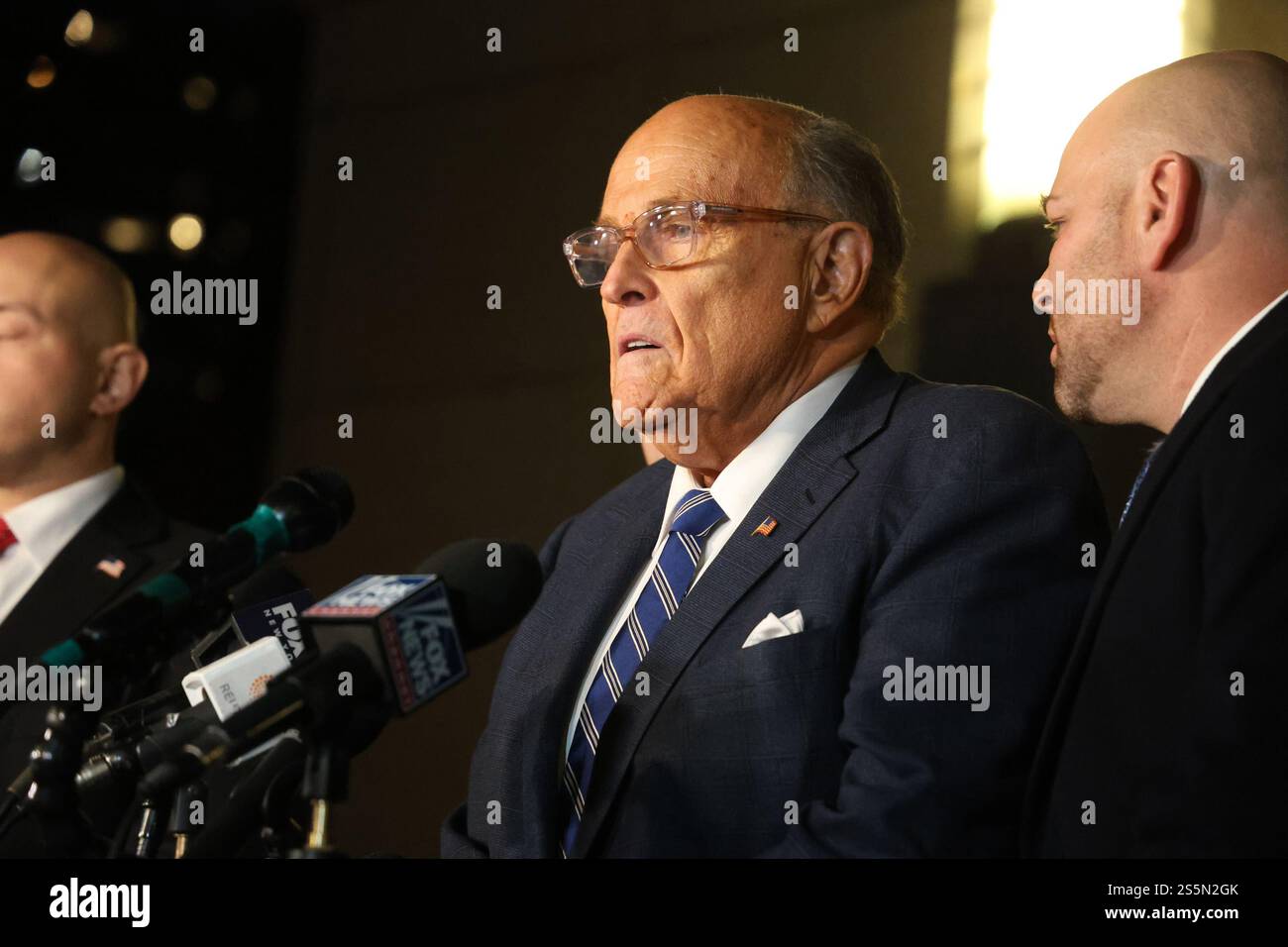 Former New York City Mayor Rudy Giuliani exits Federal District court ...
