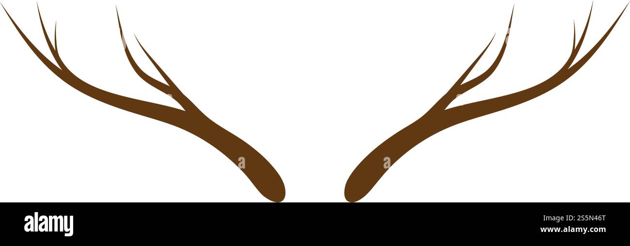 Antler Deer ilustration logo vector template Stock Vector