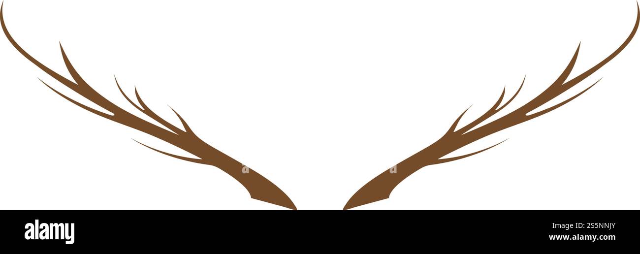 Antler Deer ilustration logo vector template Stock Vector
