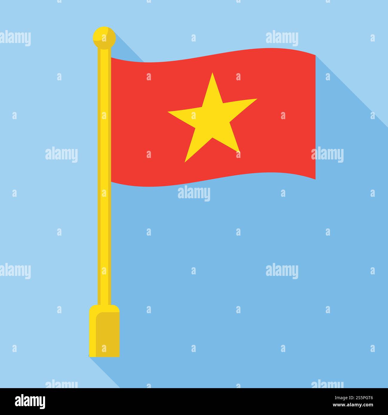 Vietnam flag icon. Flat illustration of Vietnam flag vector icon for ...