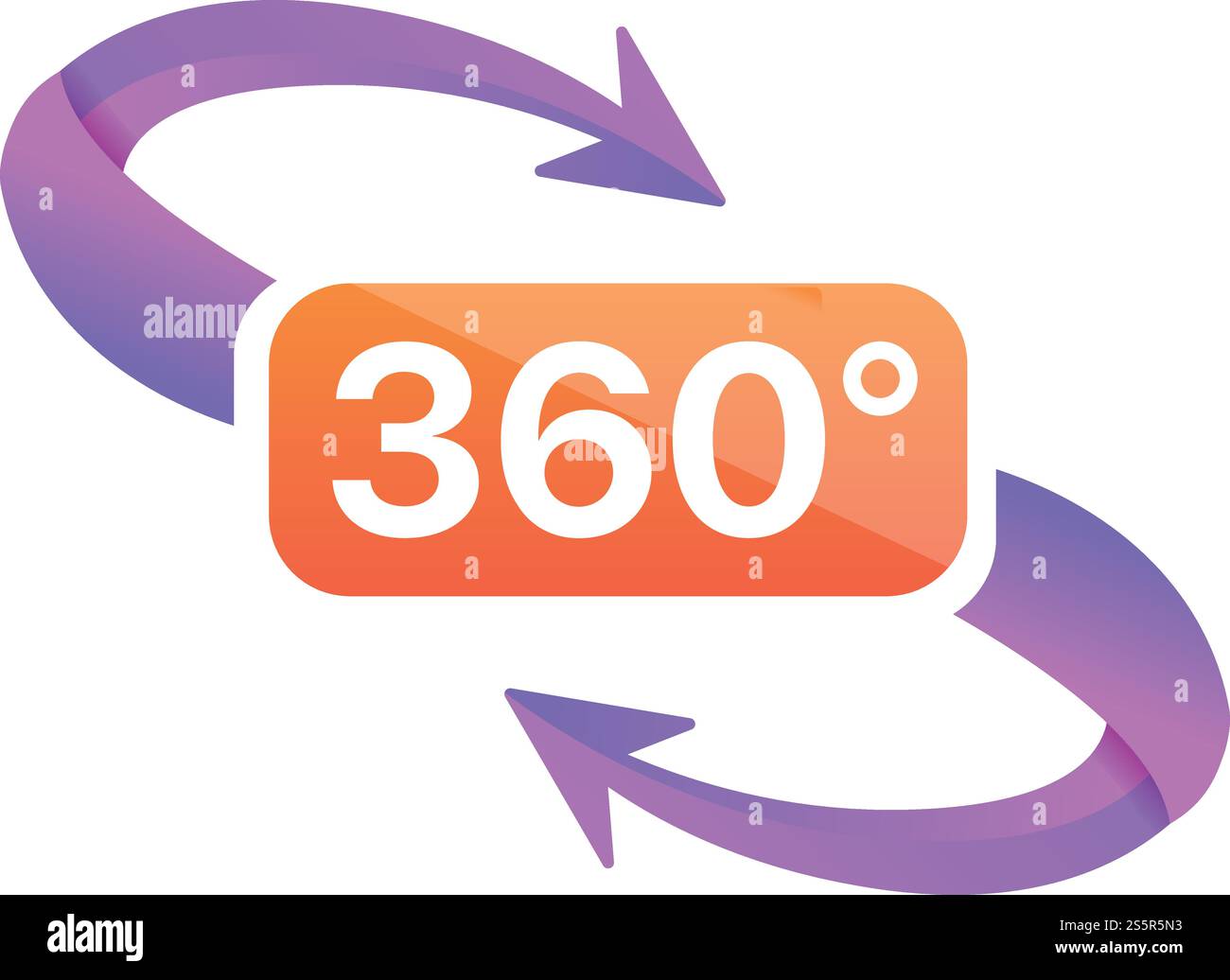360 degrees arrow icon. Cartoon of 360 degrees arrow vector icon for ...