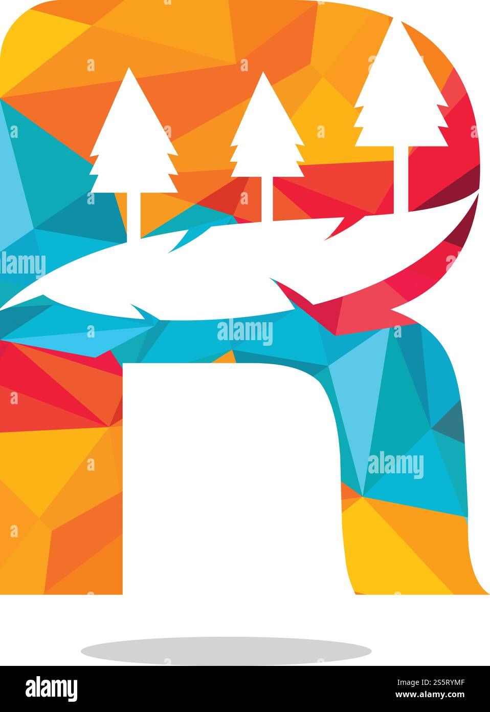 Nature landscape icon letter R logo design Stock Vector Image & Art - Alamy