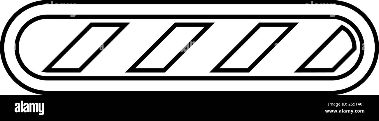 Loading bar of progress status icon outline black color vector ...