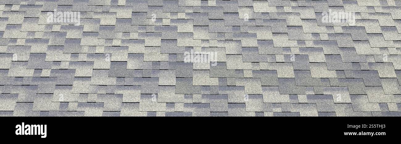 Flexible shingles of bitumen roofing surface. Background mosaic texture ...