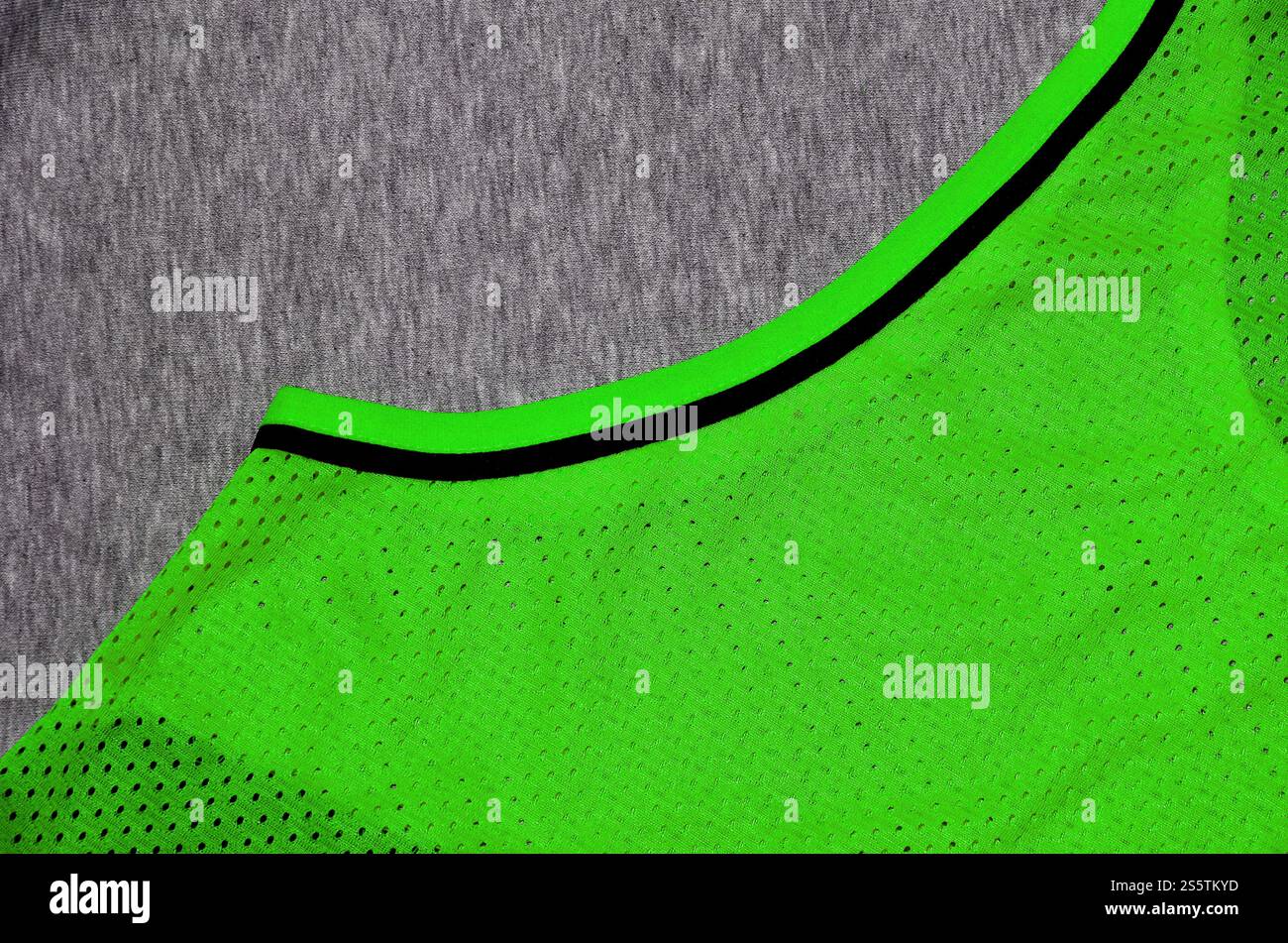 Top view of cloth textile surface. Close-up rumpled heater and knitted ...