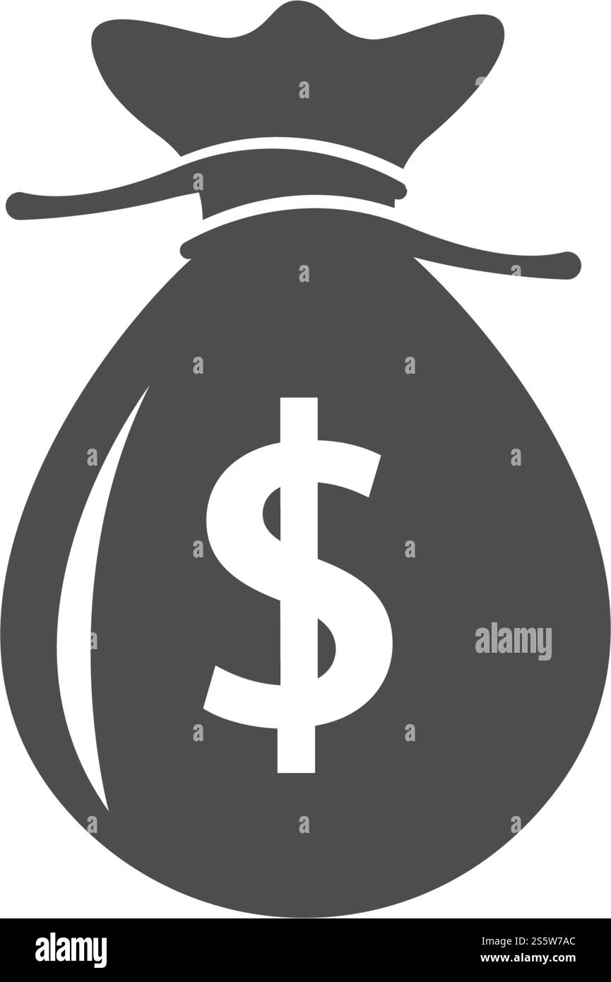 Money bag icon vector template Stock Vector Image & Art - Alamy