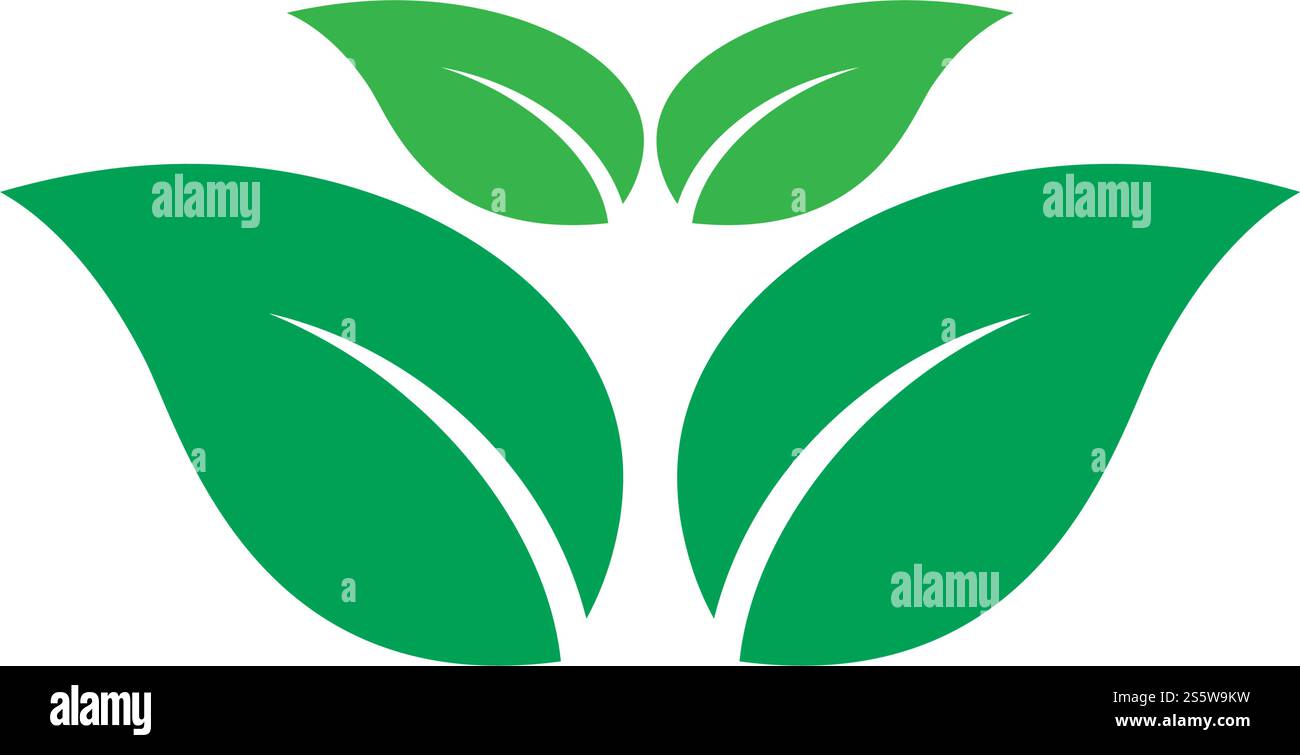 Eco Tree Leaf Logo Template Stock Vector Image & Art - Alamy
