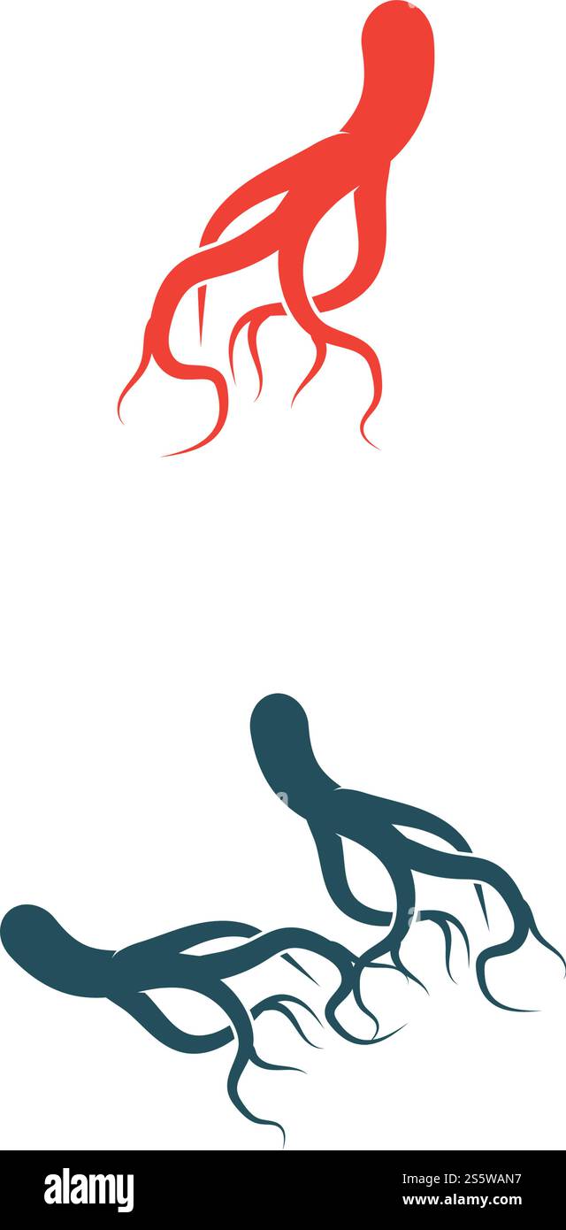 Ginseng Wave Logo Template vector symbol nature Stock Vector