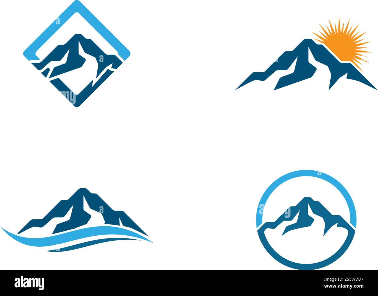 Mountains Logo Template Stock Vector Image & Art - Alamy