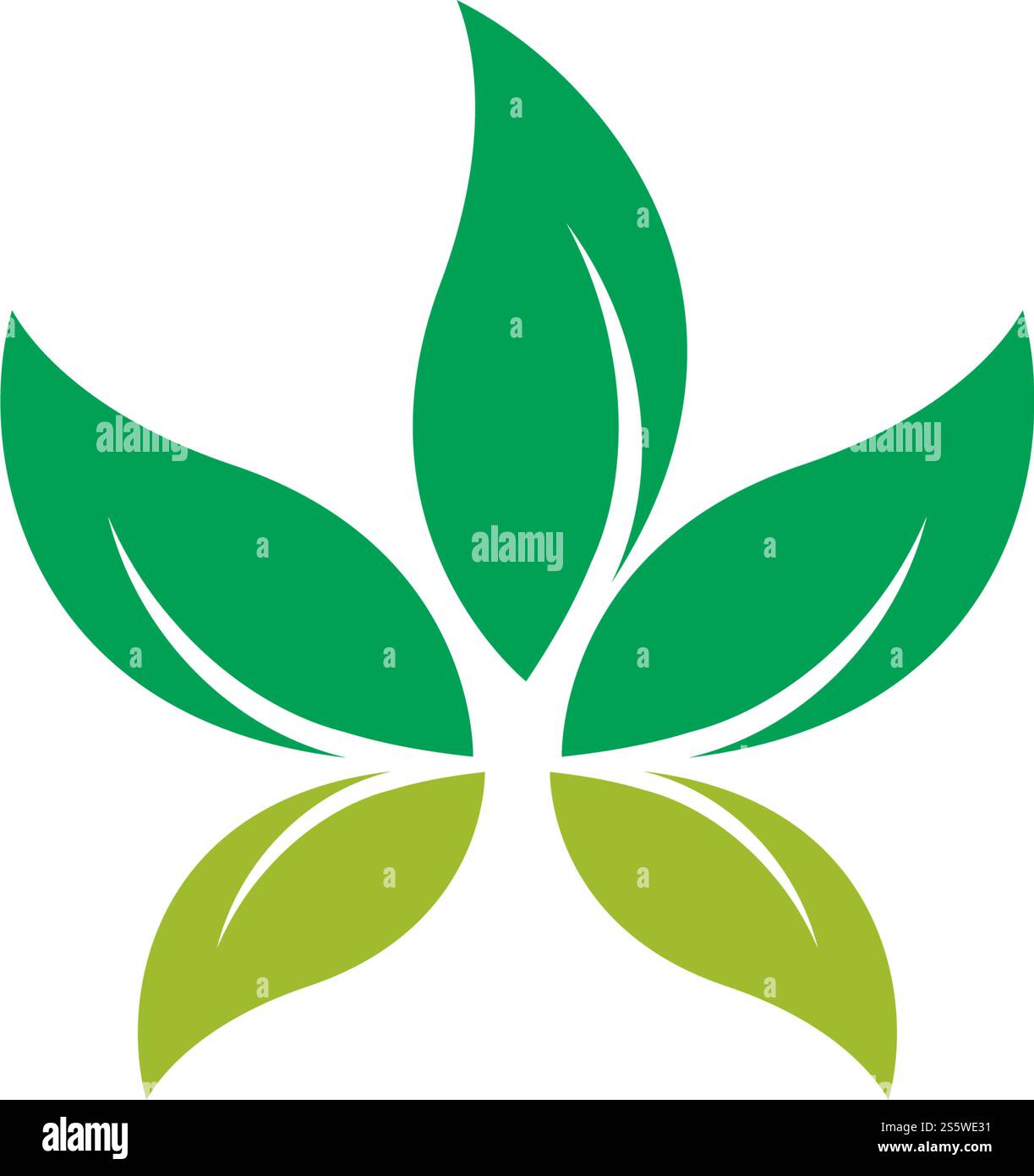 Eco Tree Leaf Logo Template Stock Vector Image & Art - Alamy