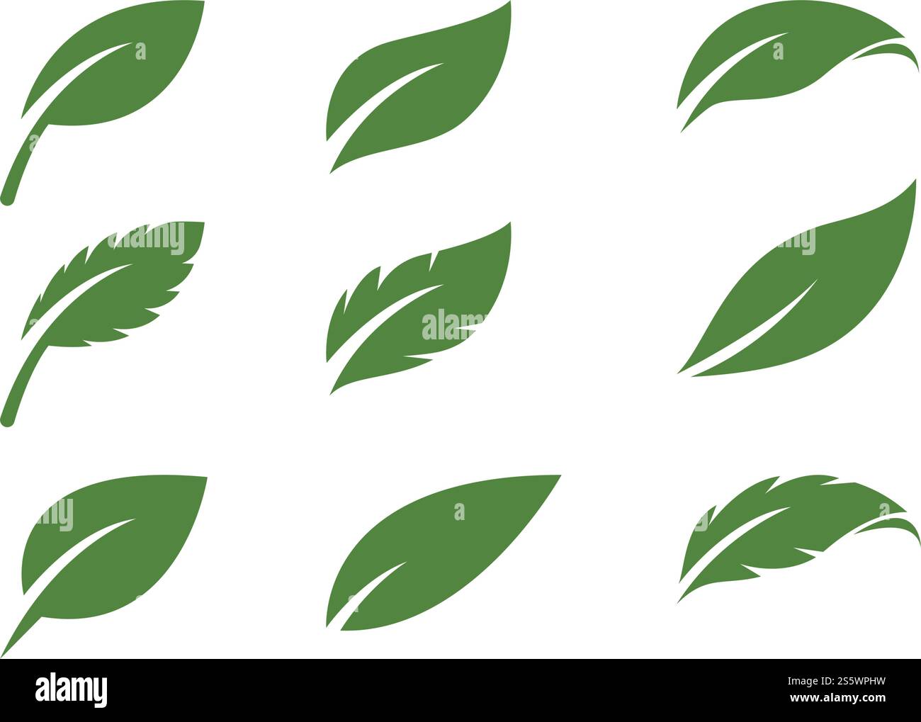 Logos of green leaf ecology nature element vector Stock Vector Image ...