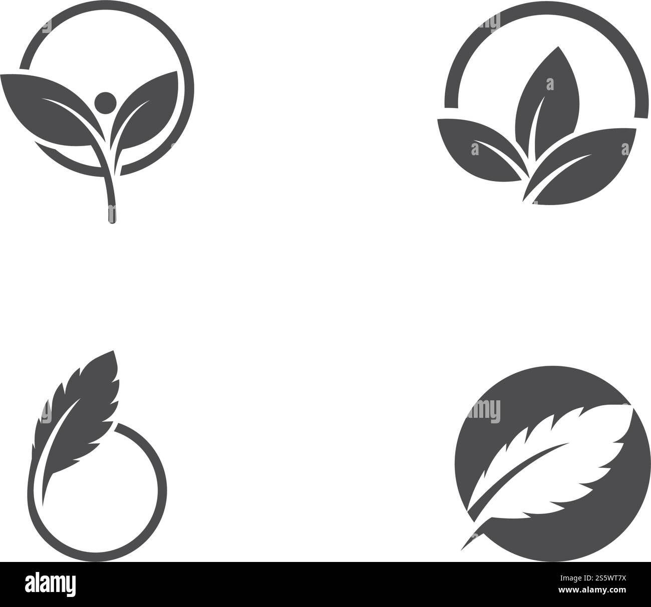 Leaf logo vector template Stock Vector Image & Art - Alamy
