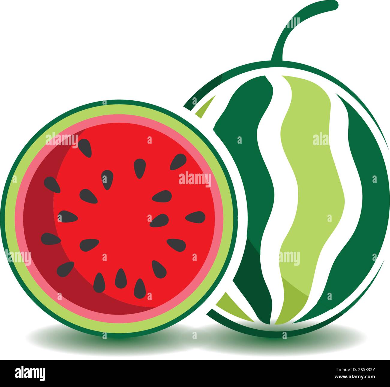 Watermelon icon Ilustration vector template Stock Vector
