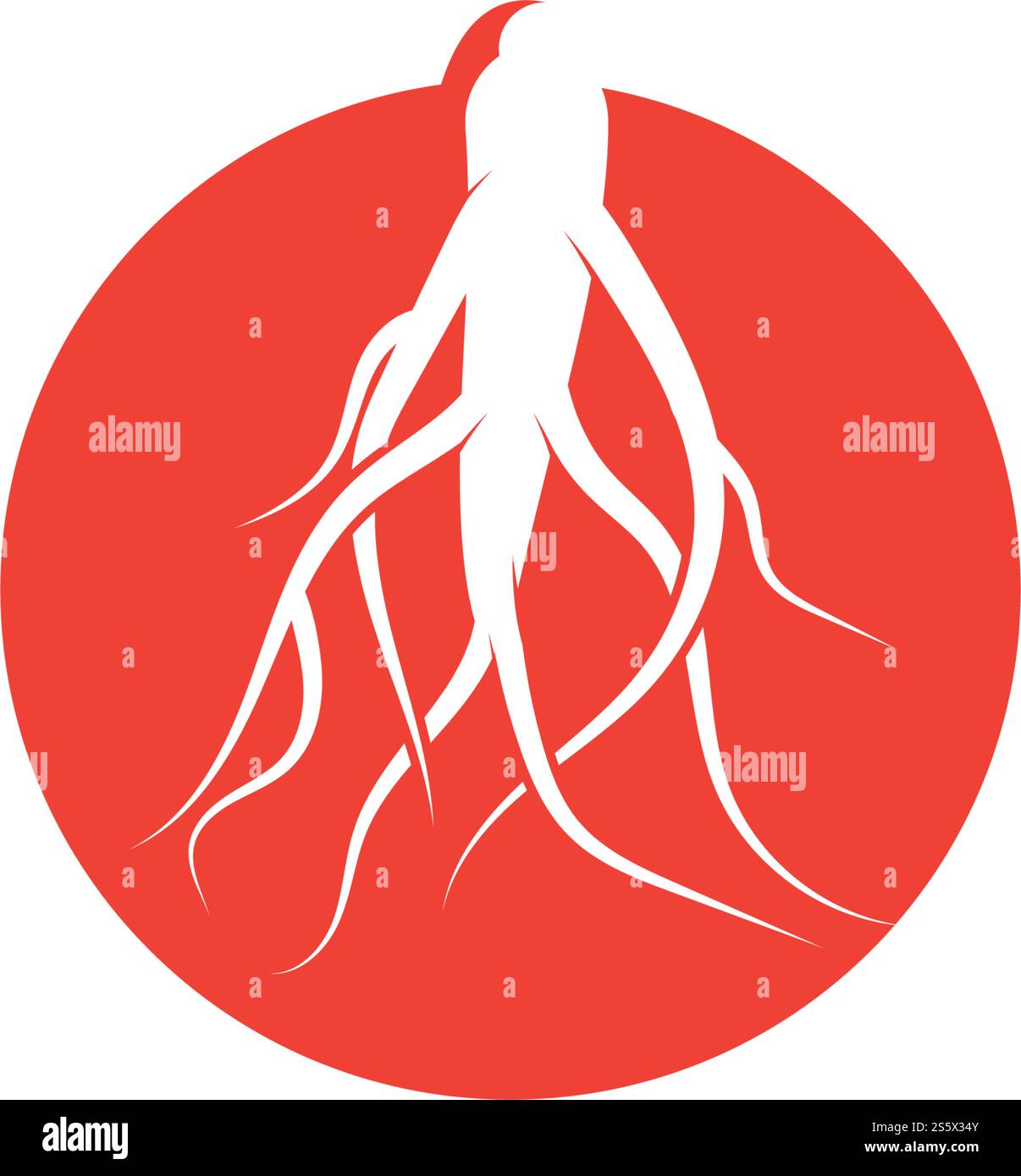 Ginseng Wave Logo Template vector symbol nature Stock Vector