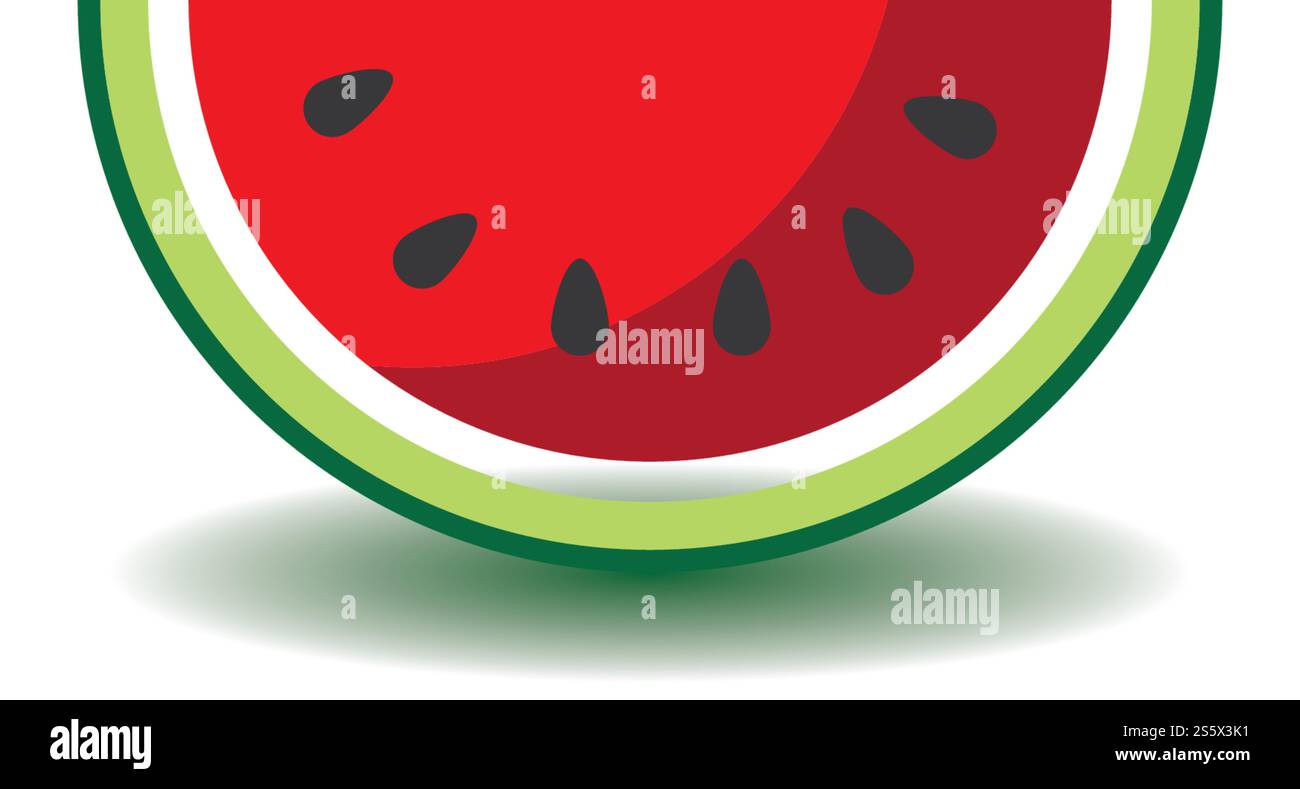 Watermelon icon Ilustration vector template Stock Vector