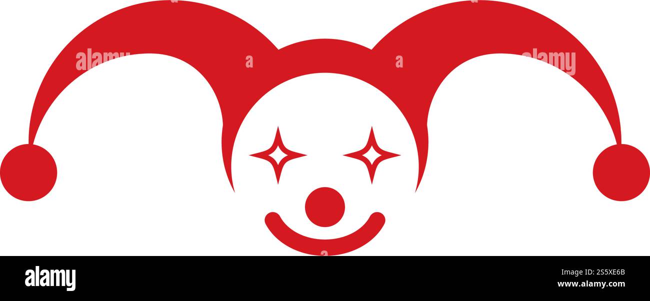 Clown logo template ilustration vector Stock Vector