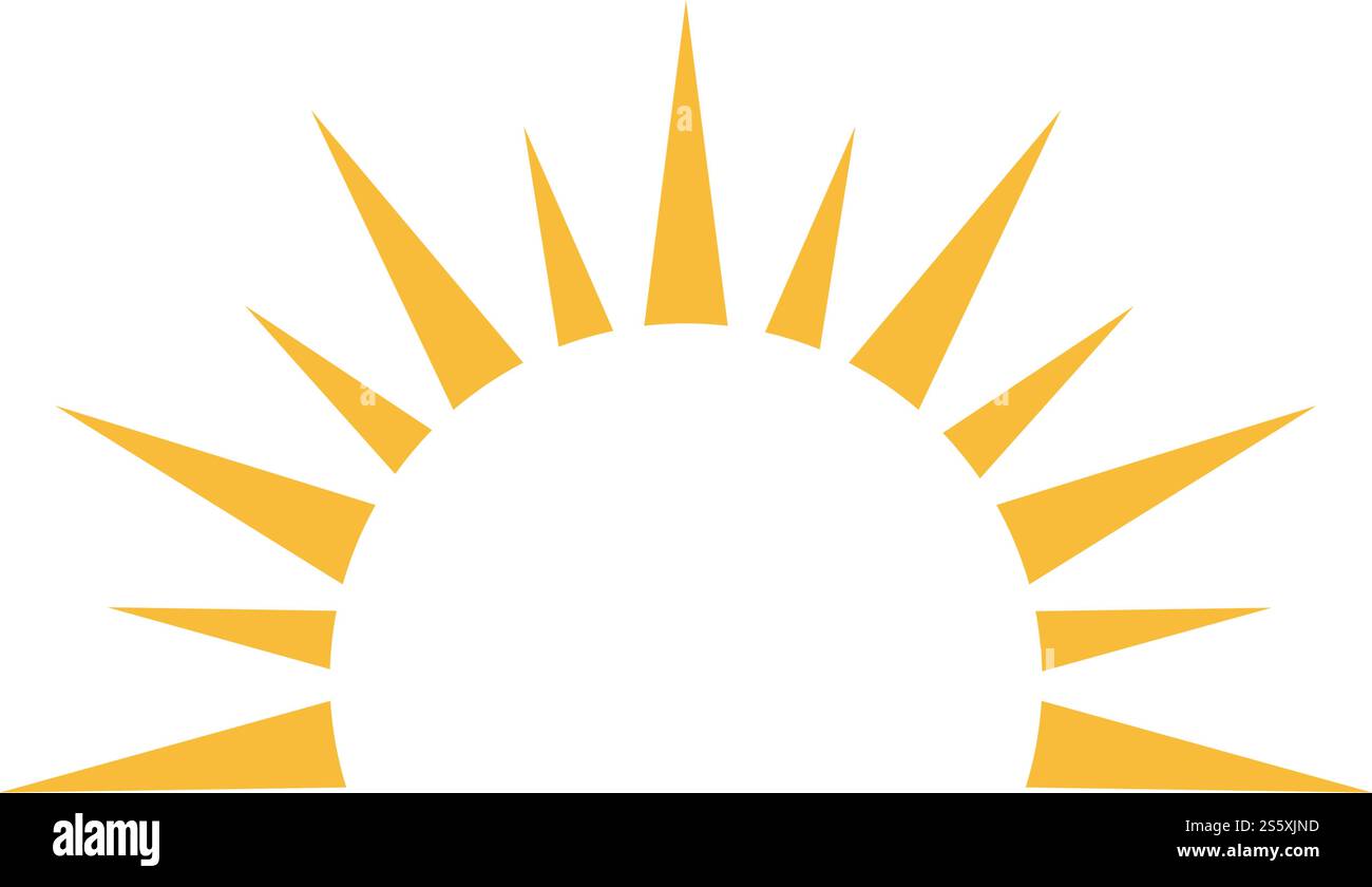 sun ilustration logo vector icon Stock Vector