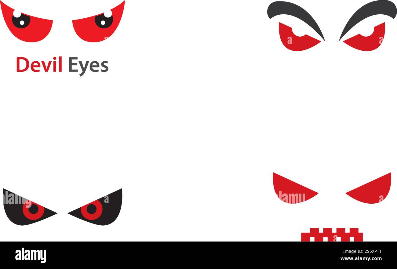 Devil eye logo vector template Stock Vector