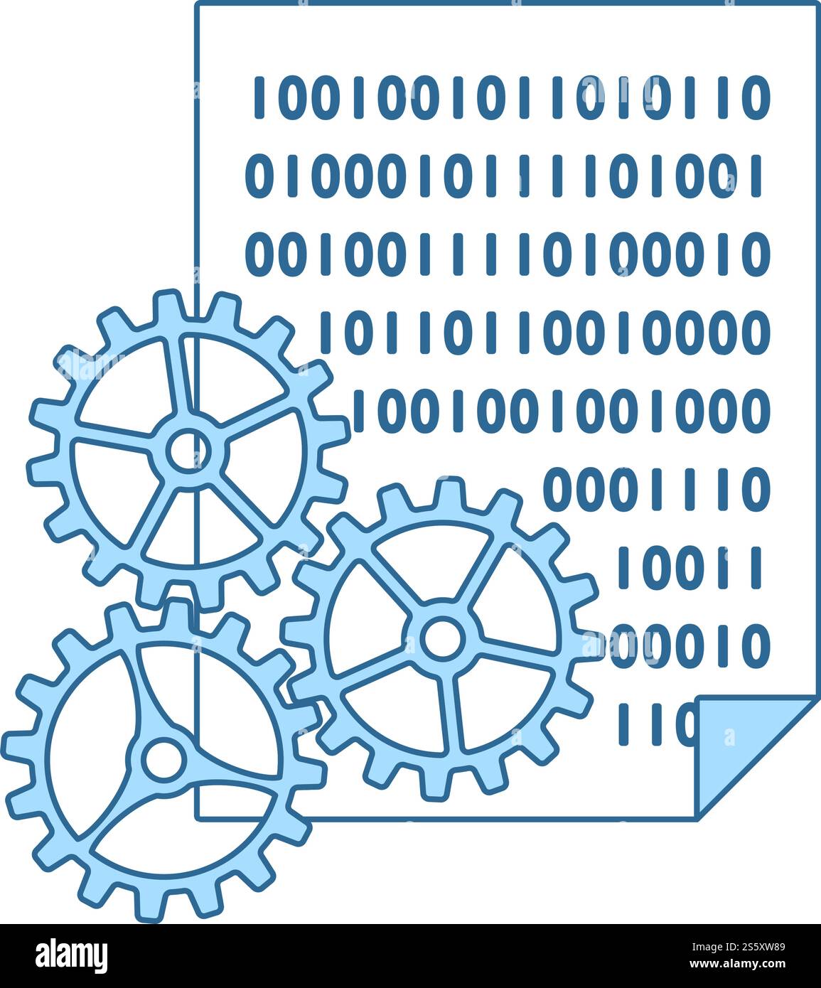 App Development Icon. Thin Line With Blue Fill Design. Vector Illustration. Stock Vector