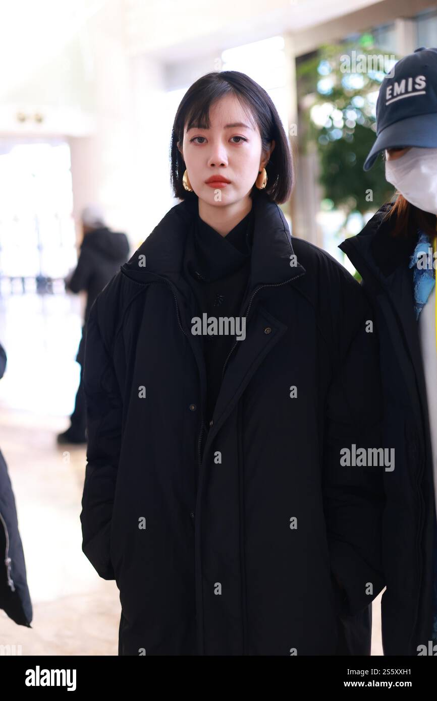 Chinese actress and singer Li Xirui attends an activity in Beijing ...