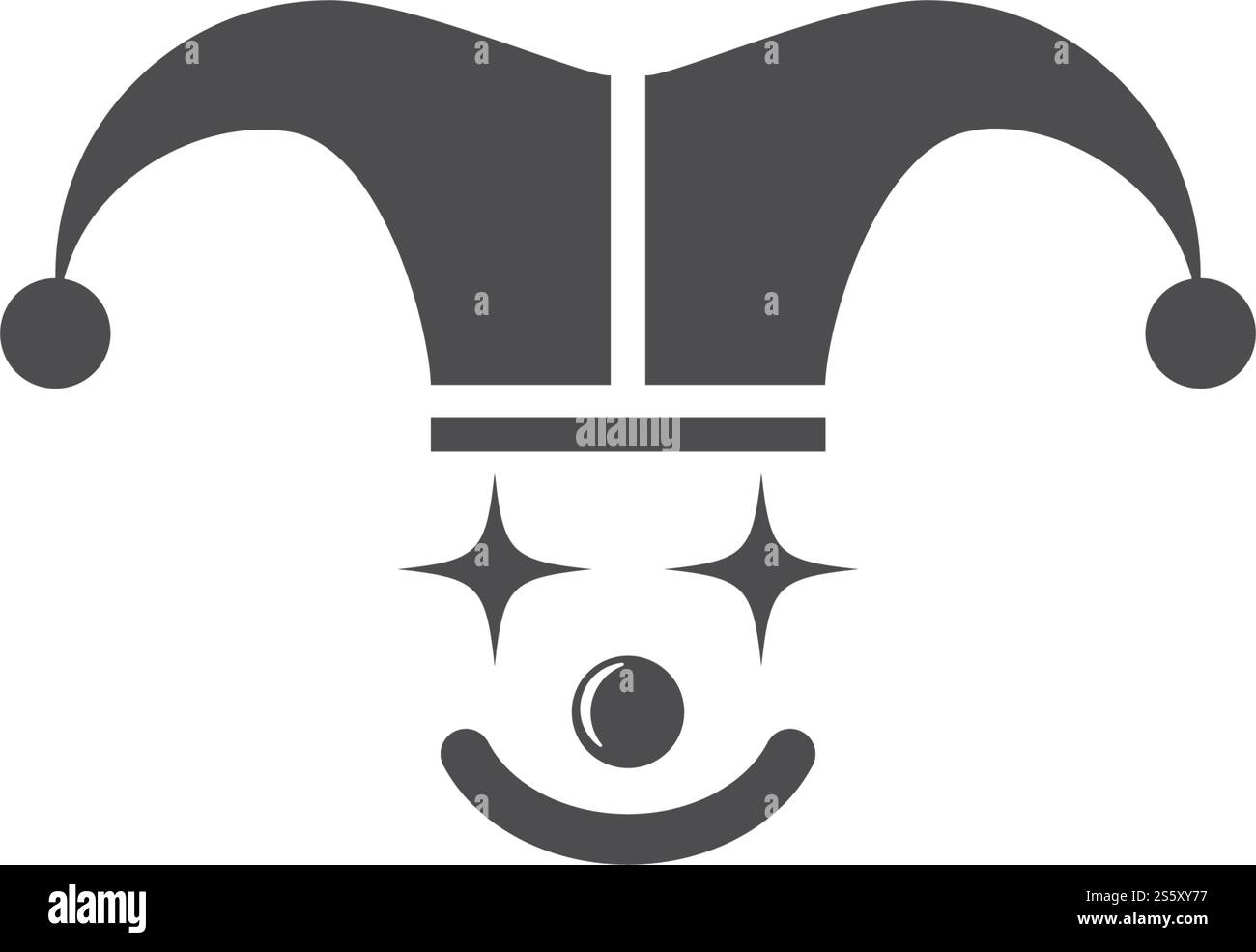 Clown logo template ilustration vector Stock Vector