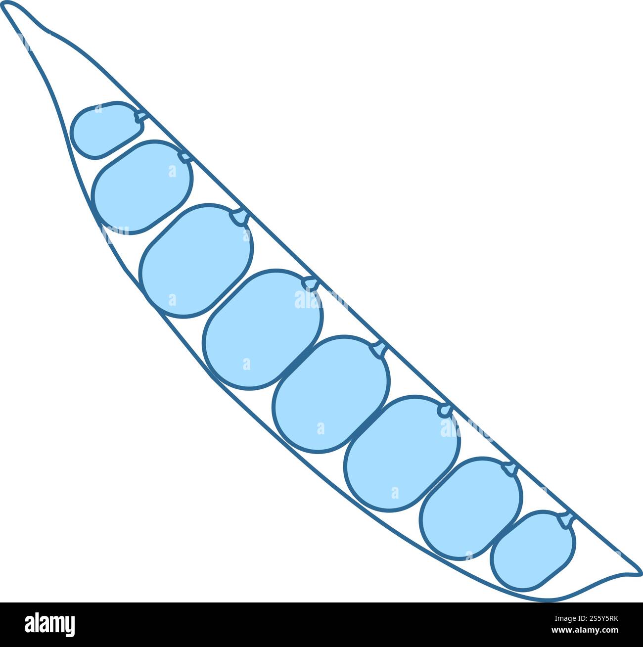 Pea Icon. Thin Line With Blue Fill Design. Vector Illustration Stock ...