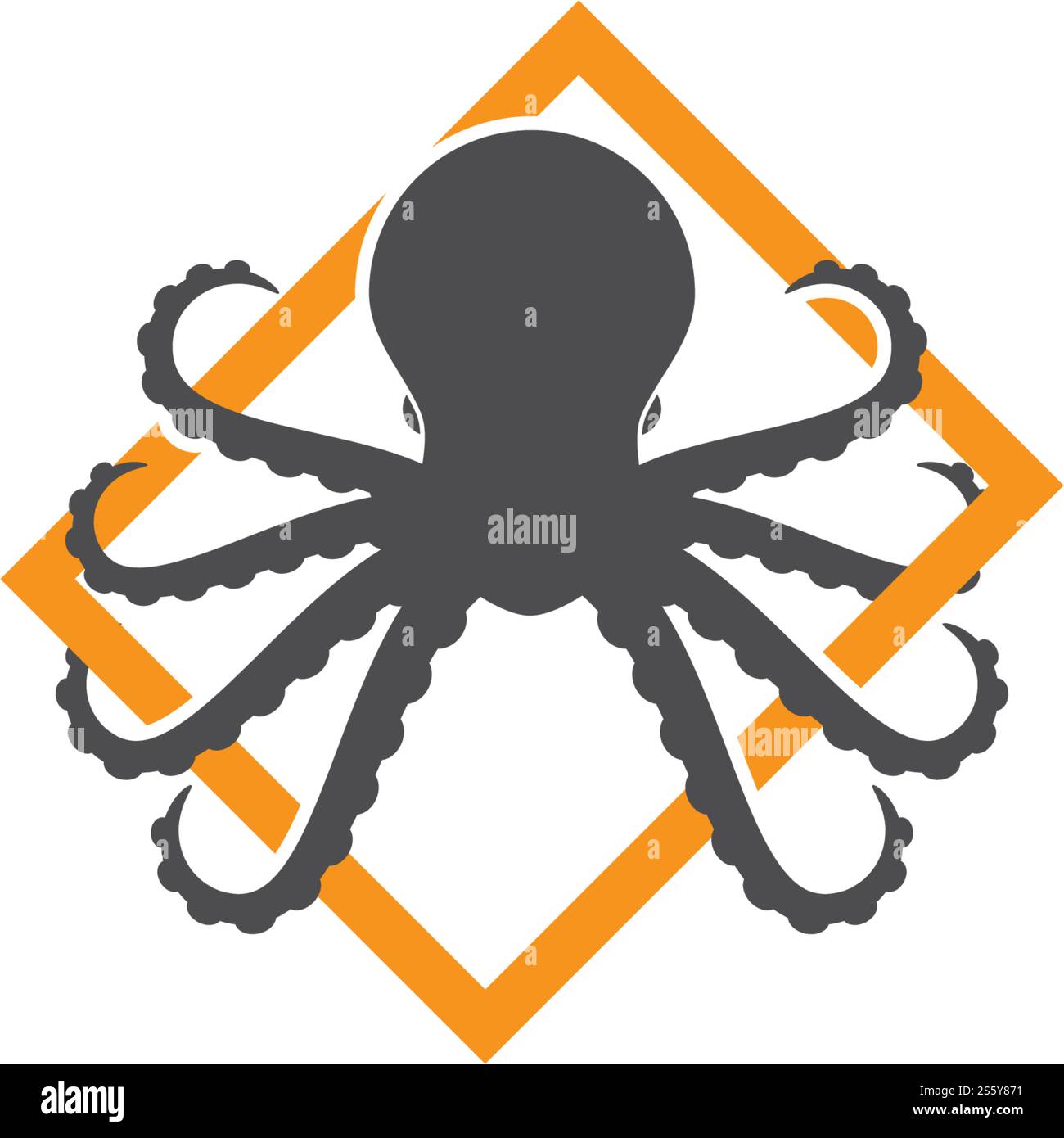 Octopus logo ilustration vector template Stock Vector