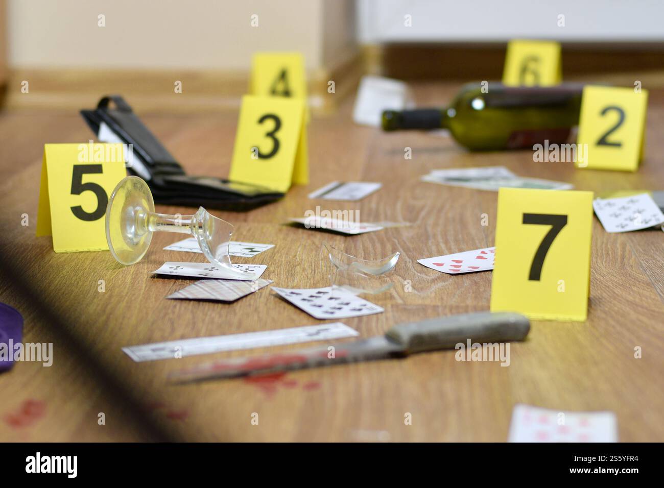 Evidence Numbers Crime scene investigation - numbering of evidences after the murder in ...