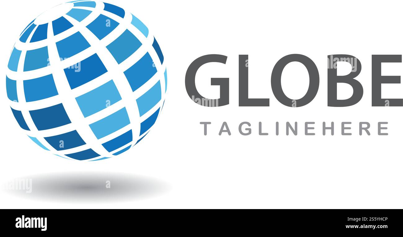 Globe technology ilustration logo vector template Stock Vector