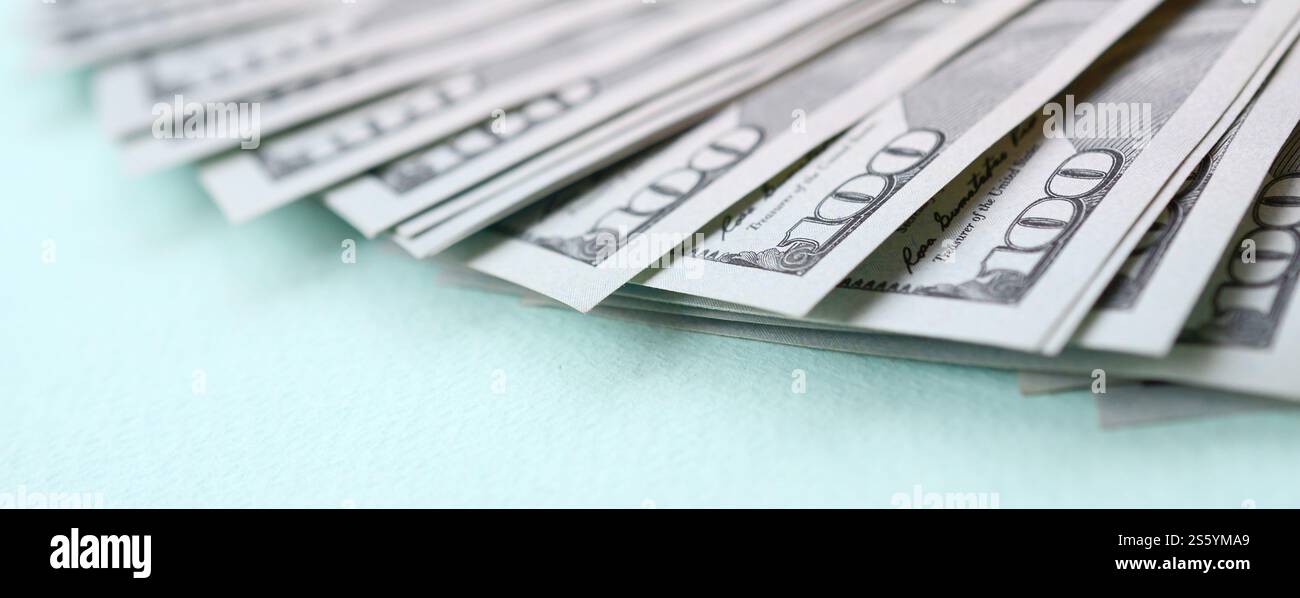 Macro shot with shallow depth of field. Hundred US dollar bills. Macro shot with shallow depth of field. Hundred US dollar bills Stock Photo