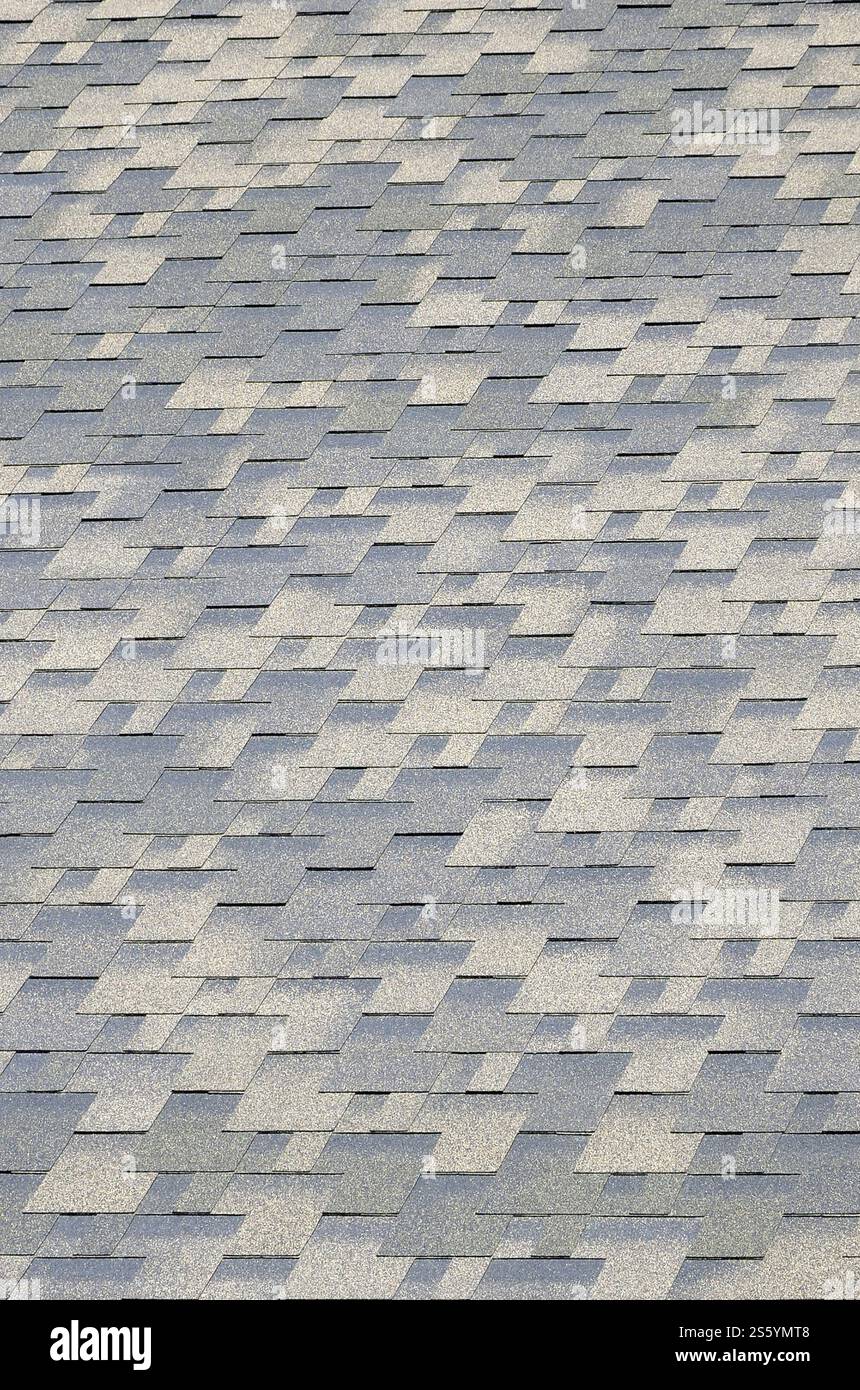 Flexible shingles of bitumen roofing surface. Background mosaic texture ...